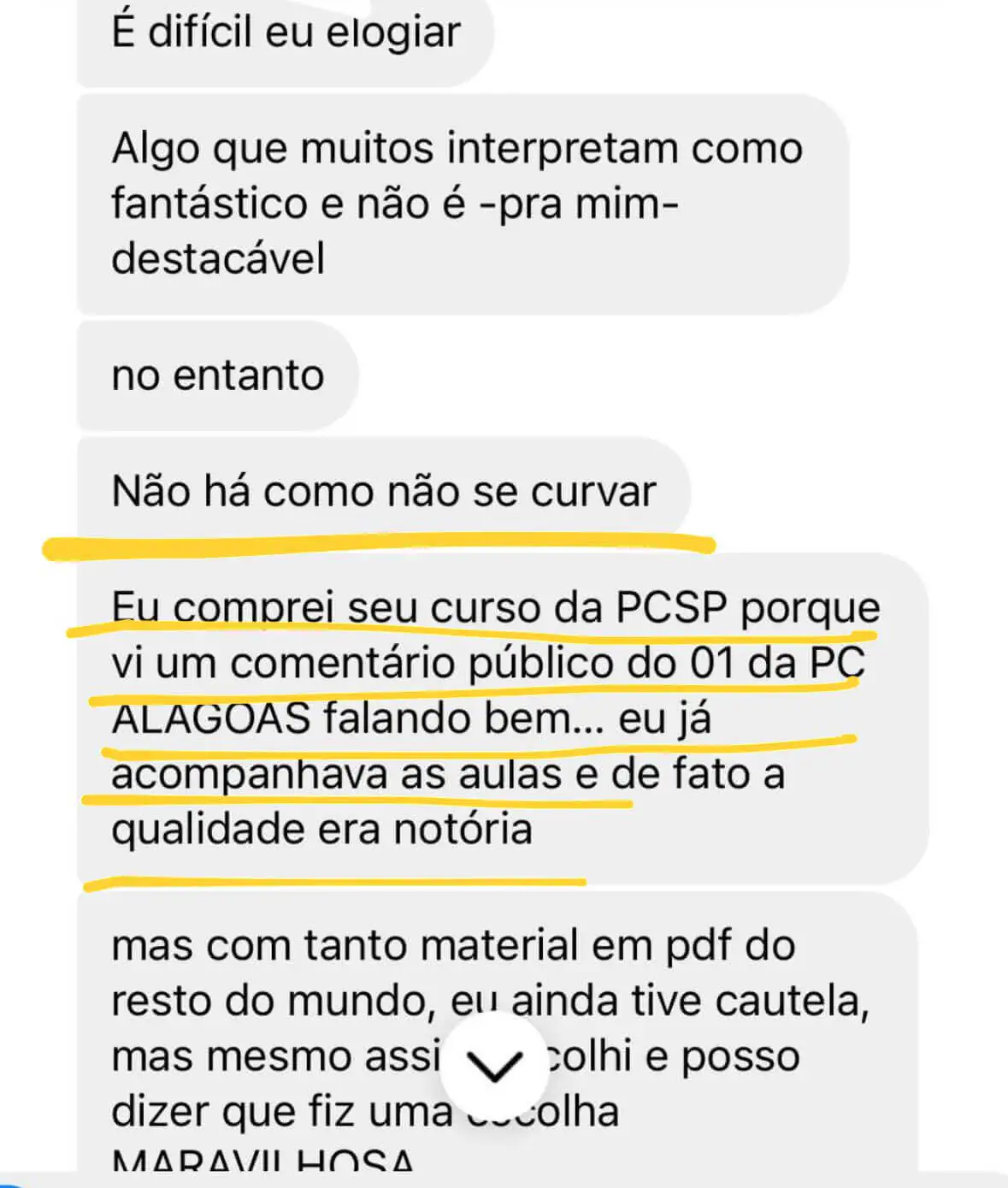 Depoimento de aluno 12