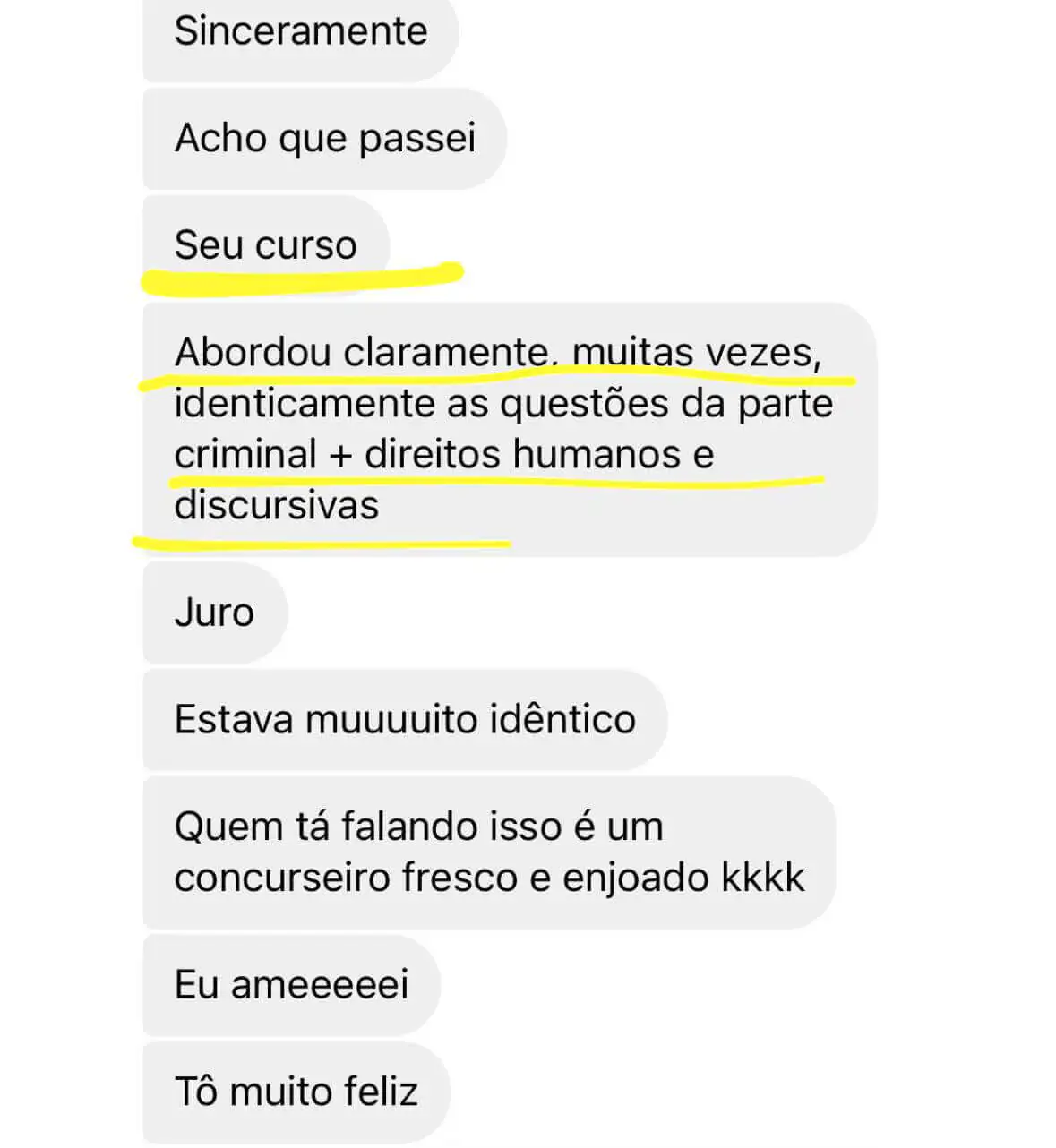 Depoimento de aluno 5