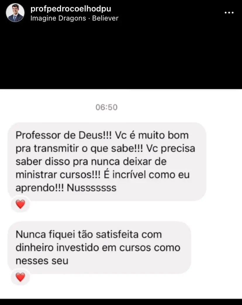 Depoimento de aluno 6