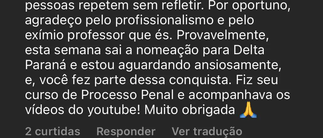 Depoimento de aluno 11