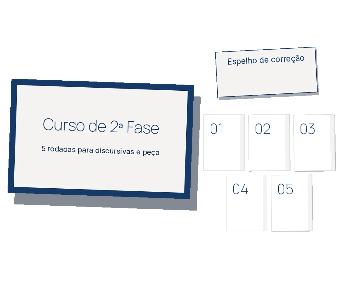 Mockup do Curso de 2ª Fase com cinco rodadas